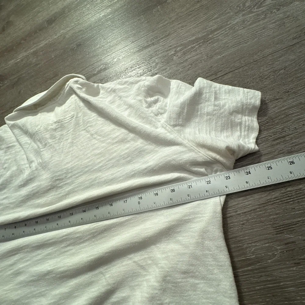 Banana Republic Polo Shirt Mens Large White Slub Cotton Classiccore Summer‎ Prep